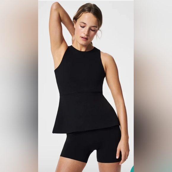 SPANX Tops - Spanx Active Peplum Top In Three Colors Size XL
